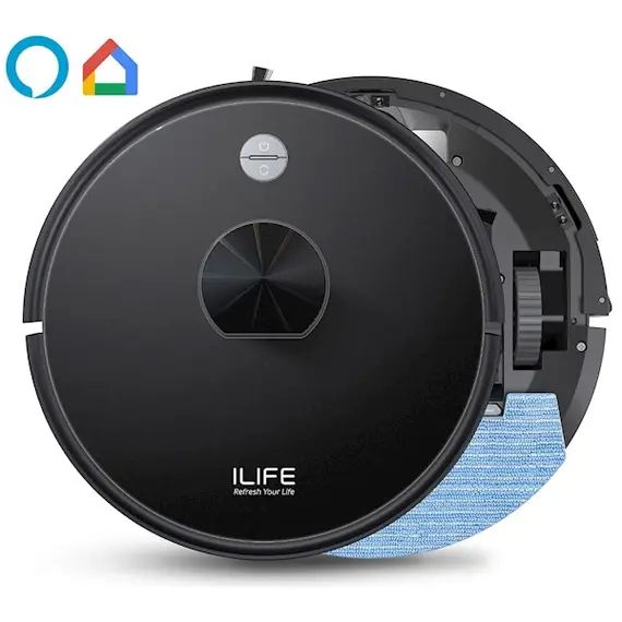 რობოტი მტვერსასრუტი Ilife A20, 4000Pa Laser Navigation Robotic Vacuum & Mop With APP Control, Black , 2 image - Primestore.ge