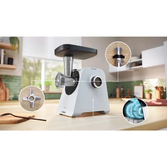ხორცის მანქანა BOSCH - MFWS420W , 6 image - Primestore.ge