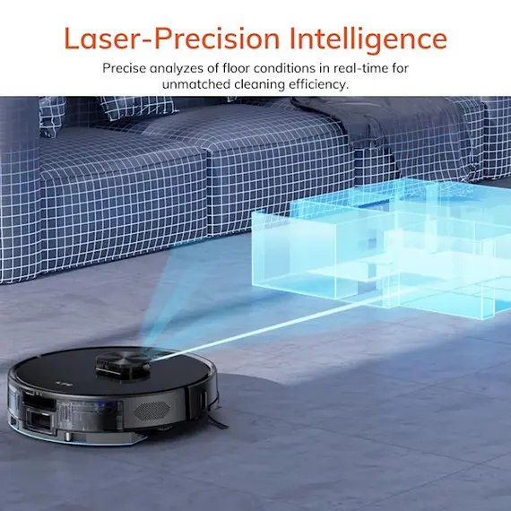 რობოტი მტვერსასრუტი Ilife A20, 4000Pa Laser Navigation Robotic Vacuum & Mop With APP Control, Black , 8 image - Primestore.ge