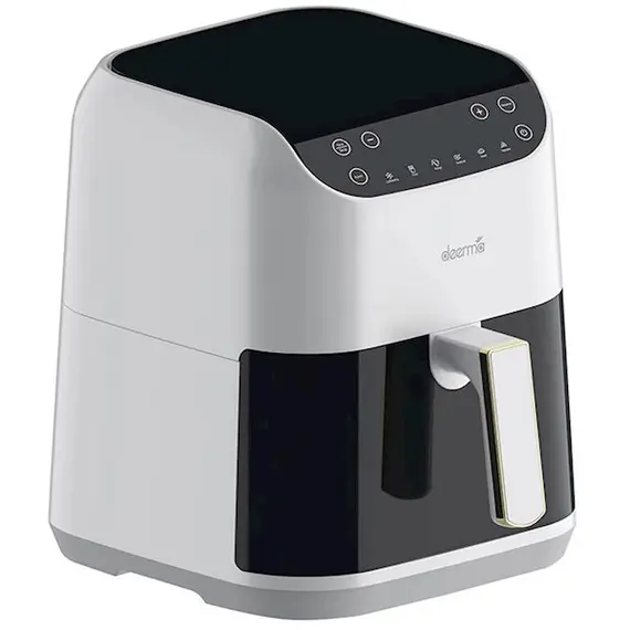 აეროგრილი Xiaomi Deerma DEM-KZ130W, 1300W, 5.5L, Air Fryer, White/Black , 3 image - Primestore.ge