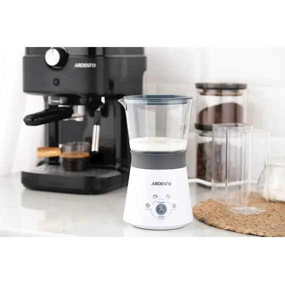 რძის ამომყვანი Ardesto MBC-Y300W, 300W, 330ml, Milk Frother, White , 4 image - Primestore.ge