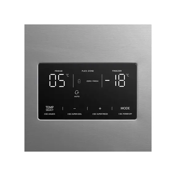 მაცივარი Toshiba GR-RB500WE-PMJ (49) - Bottom FRZ, 201x59.5x66, 388L, Inverter, Metal Cooling, A++, 35DB, Silver , 5 image - Primestore.ge