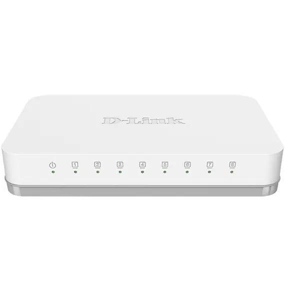 სვიჩი D-Link DGS-1008A Unmanaged Switch 8x1000Base-T, plastic case  - Primestore.ge