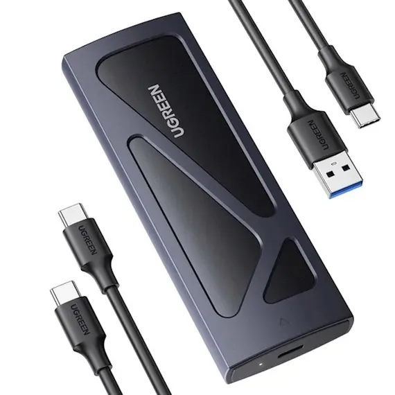 მყარი დისკის ქეისი UGREEN CM578(15512), M.2 NVMe SSD Enclosure Adapter, Grey  - Primestore.ge