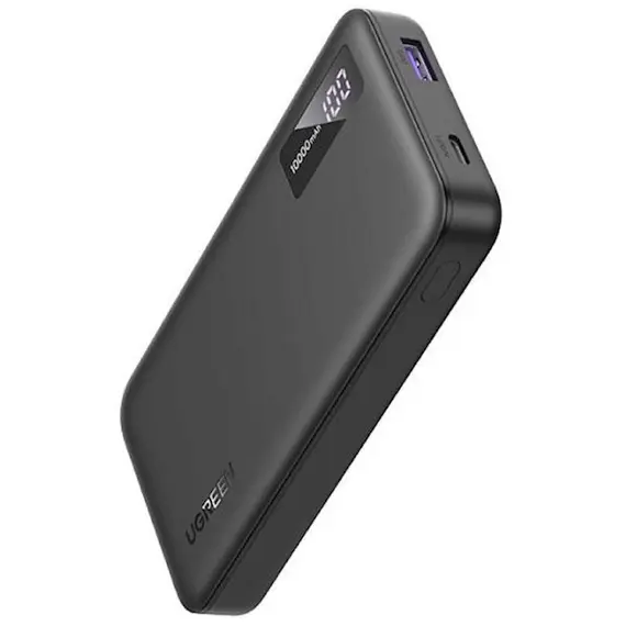 პორტატული დამტენი UGREEN 25742, 1000mAh, USB-C, USB, Two-way Power Bank, Black  - Primestore.ge