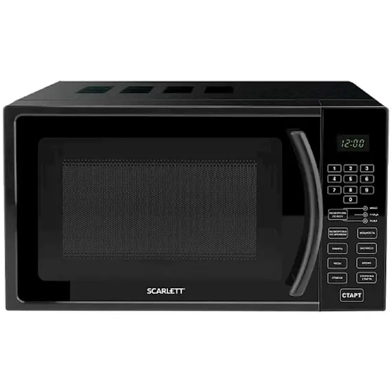 მიკროტალღური ღუმელი Scarlett SC-MW9020S08D, 700W, 20L, Microwave Oven, Black  - Primestore.ge