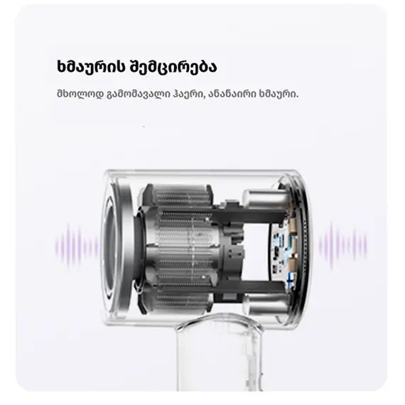 თმის საშრობი ALLX AXH-015P, 1600W, High Speed Hair Dryer, Negative Ionic, Turbo, Purple , 8 image - Primestore.ge