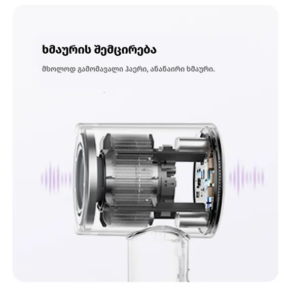 თმის საშრობი ALLX AXH-015G, 1600W, High Speed Hair Dryer, Negative Ionic, Turbo, Gray , 5 image - Primestore.ge
