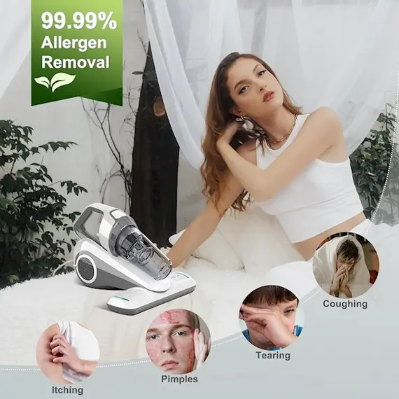 Soft furniture vacuum cleaner Dibea UV10, 300W, Germicidal Mite Remover And Mattress Vacuum Cleaner, White, 6 image