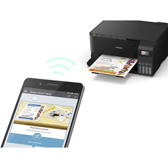 პრინტერი Epson C11CK59404 EcoTank L3550, MFP, A4, Wi-Fi, USB, Black , 4 image - Primestore.ge