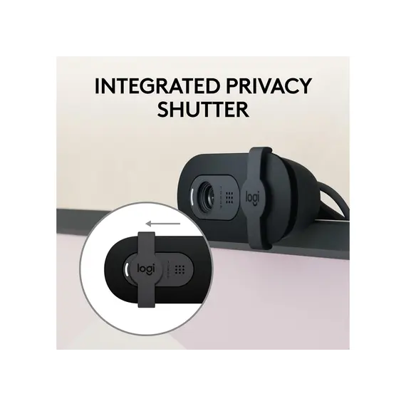 ვებკამერა LOGITECH Brio 100 Full HD Webcam - GRAPHITE - USB - EMEA28-935 , 4 image - Primestore.ge