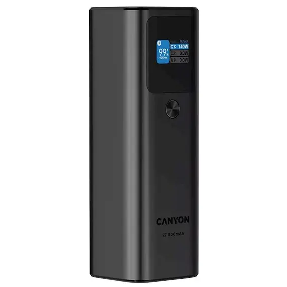 პორტატული დამტენი Canyon CNE-CPB2010DG, 27000mAh, USB Type-C, USB, Power Bank, Dark Grey , 3 image - Primestore.ge