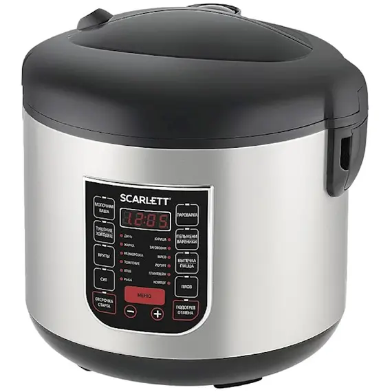 მულტსახარში Scarlett SC-MC410S27, 900W, 5L, Multifunction Cooker, Silver/Black  - Primestore.ge