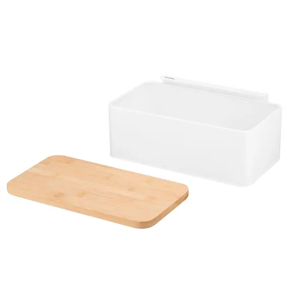 საპურე Ardesto Bread bin Midori 33х13х18cm, metal, bamboo, white , 6 image - Primestore.ge