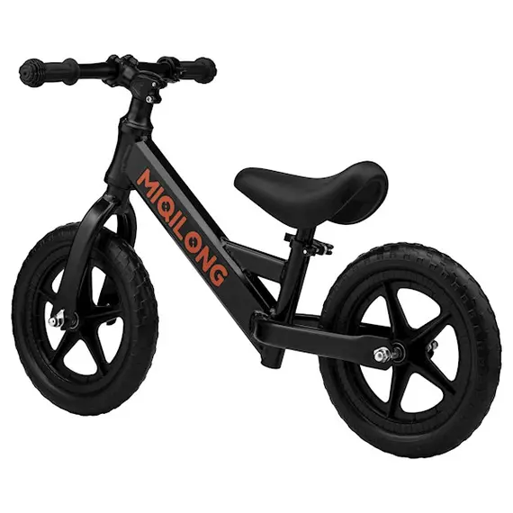 საბავშვო ბალანს ველოსიპედი Miqilong ZCY-HP12 Bigovel, 12", Children's Balance Bicycle, Black , 3 image - Primestore.ge