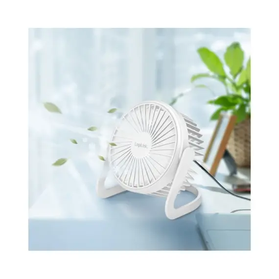 ვენტილატორი Logilink UA0402 USB desk Fan 12.7cm 30dB White , 4 image - Primestore.ge