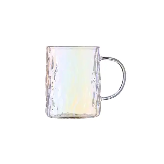 ჭიქების ნაკრები Ardesto Set of cups Shine mix, 260ml, 4pcs, borosilicate glass, transparent, golden, grey, pearlescent , 2 image - Primestore.ge