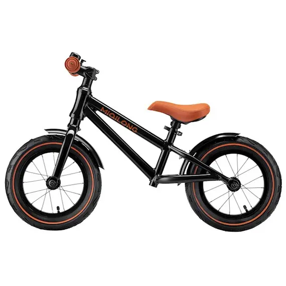 საბავშვო ბალანს ველოსიპედი Miqilong ZCY-RVA12 Bigovel, 12", Children's Balance Bicycle, Black , 2 image - Primestore.ge