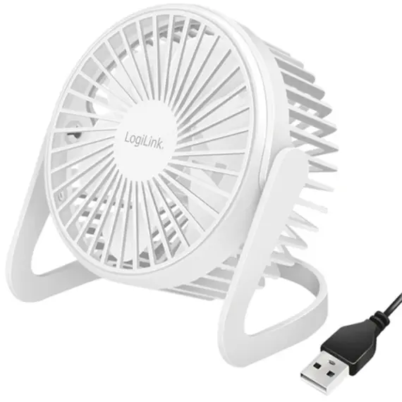 ვენტილატორი Logilink UA0402 USB desk Fan 12.7cm 30dB White  - Primestore.ge
