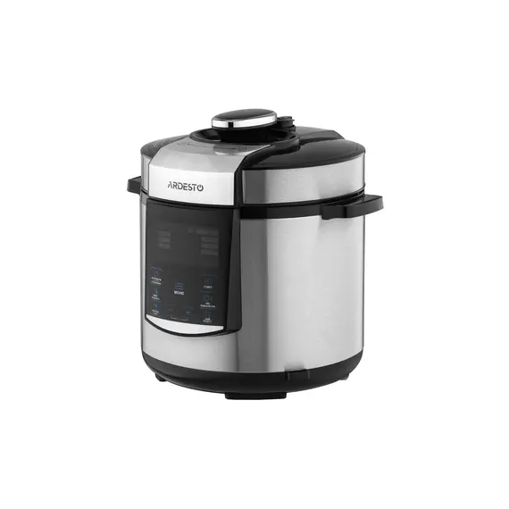 მულტისახარში Ardesto pressure cooker, 900W, bowl-6l, electronic control, recipes book, iron/plastic, silver , 3 image - Primestore.ge
