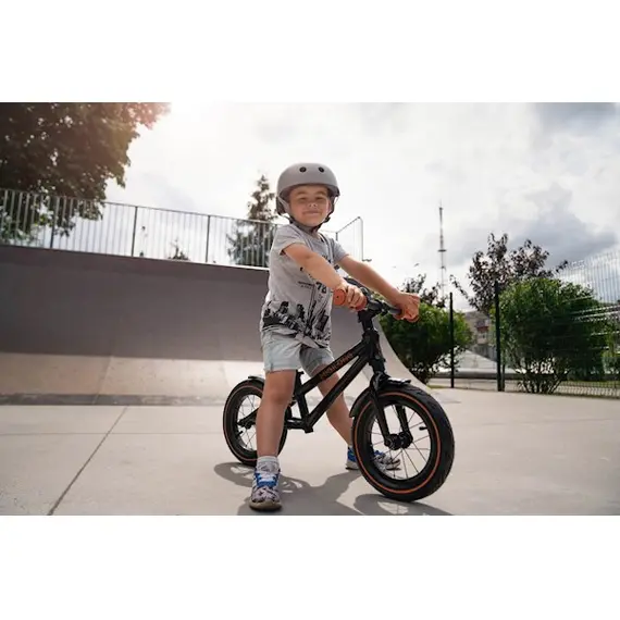 საბავშვო ბალანს ველოსიპედი Miqilong ZCY-RVA12 Bigovel, 12", Children's Balance Bicycle, Black , 5 image - Primestore.ge