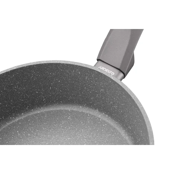 ტაფა Ardesto Deep Fry pan with lid Gemini Gourmet Apulia, 24cm, aluminium, gray , 7 image - Primestore.ge