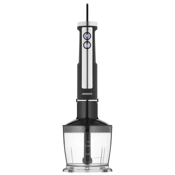 ხელის ბლენდერი Ardesto submersible blender 1000W, 3in1, bowl-600ml, chopper-500ml, black-silver , 5 image - Primestore.ge
