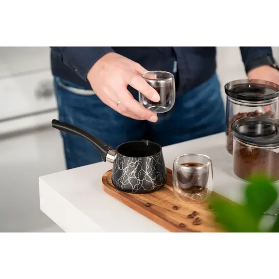 ყავის მადუღარა Ardesto Coffe pot Black Mars, 0.25l, aluminum, bakelite, black , 7 image - Primestore.ge