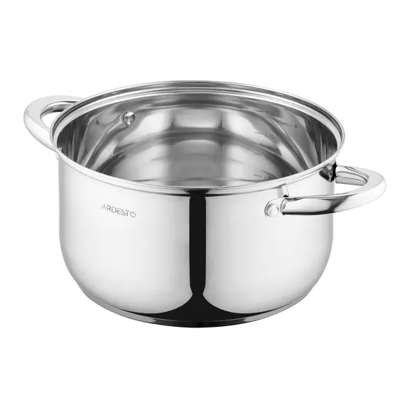 ქვაბი Ardesto Casserole with glass lid Gemini Gourmet Spoleto,, 5.8l, stainless steel , 2 image - Primestore.ge