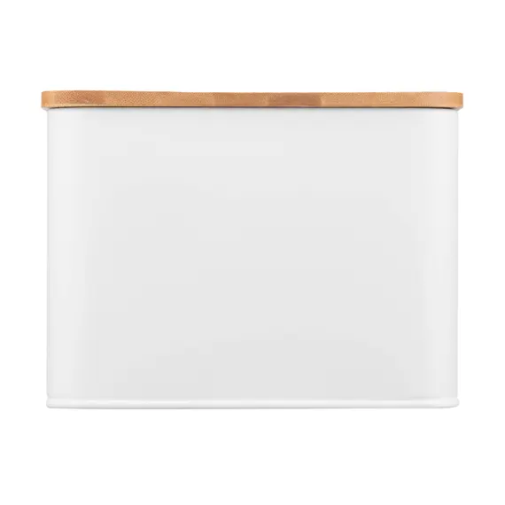 პურის შესანახი Ardesto Bread bin Midori 33х18х13cm, metal, bamboo, white , 7 image - Primestore.ge