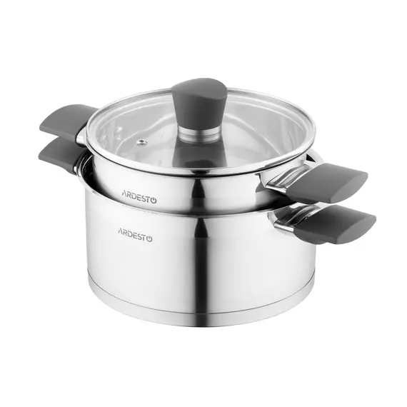 ქვაბების ნაკრები Ardesto Cookware set Gemini Trento, 6pcs, stainless steel , 2 image - Primestore.ge