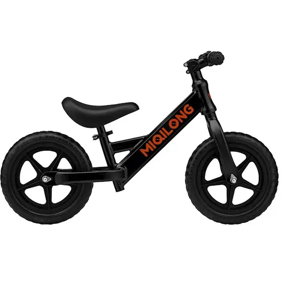 საბავშვო ბალანს ველოსიპედი Miqilong ZCY-HP12 Bigovel, 12", Children's Balance Bicycle, Black , 2 image - Primestore.ge