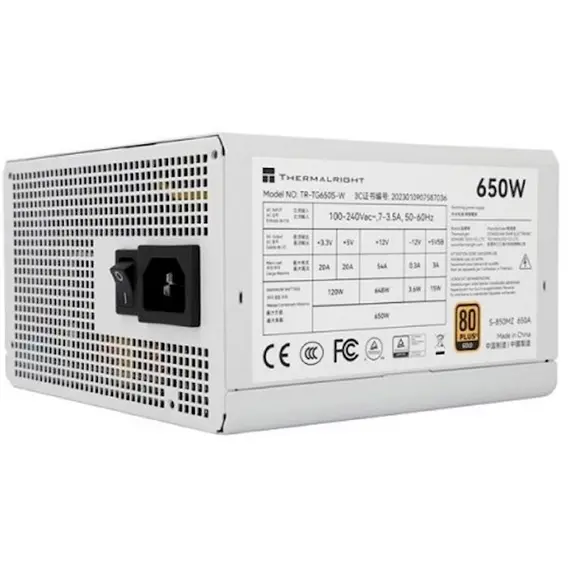 Power supply unit THERMALRIGHT 650W 80 Plus Gold PSU White - TR-TG650S-W, 2 image