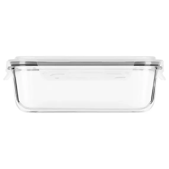 კონტეინერი Ardesto Food storage container Gemini 1.5l, borosilicate glass, plastic, rectangular, transparent , 5 image - Primestore.ge