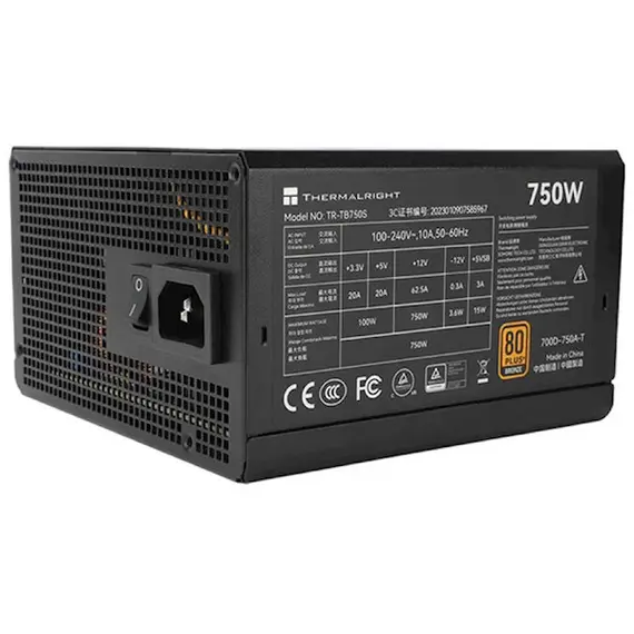 კვების ბლოკი THERMALRIGHT 750W 80 Plus Bronze PSU - TR-TB750S , 3 image - Primestore.ge
