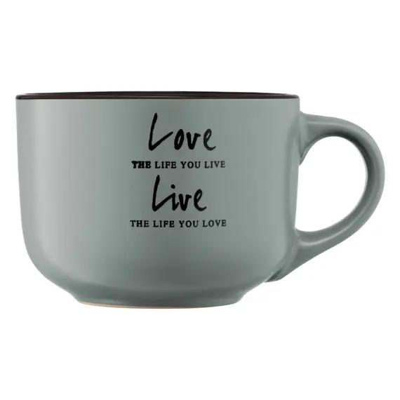 კერამიკის ჭიქა Ardesto Mug Way of life, 550ml,  ceramics, blue , 3 image - Primestore.ge