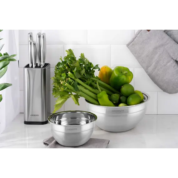 უჟანგავი ფოლადის ჯამი Ardesto Bowl Gemini, 18cm, 1.45l, stainless steel , 3 image - Primestore.ge
