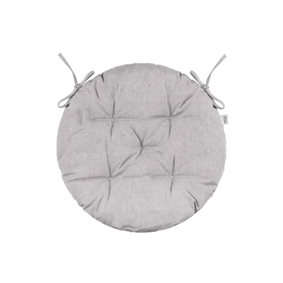 სკამის ბალიში Ardesto Sitpad Oliver, 40cm, 100% cotton, filling: 50% holofiber, 50% pp, gray , 2 image - Primestore.ge