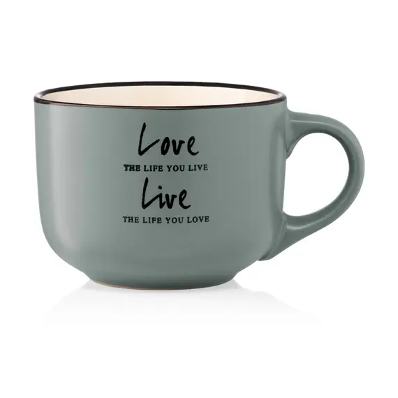 კერამიკის ჭიქა Ardesto Mug Way of life, 550ml,  ceramics, blue  - Primestore.ge