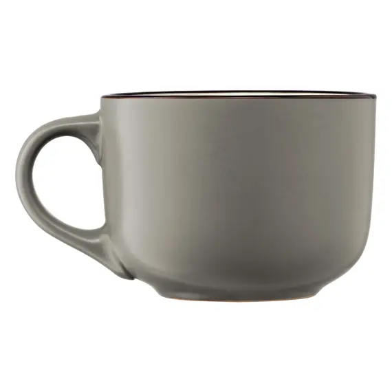 კერამიკის ჭიქა Ardesto Mug Way of life, 550ml, ceramics, gray , 4 image - Primestore.ge