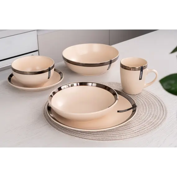 Ardesto Bowl Liguria Cream, 14cm, ceramics, creamy, 3 image
