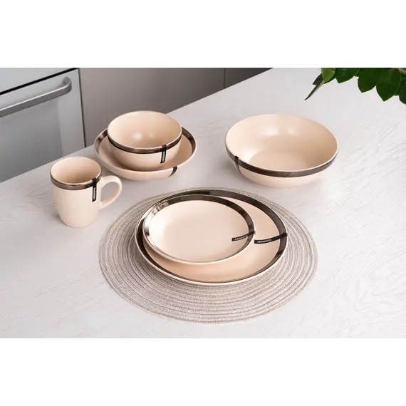 Ardesto Bowl Liguria Cream, 14cm, ceramics, creamy, 5 image