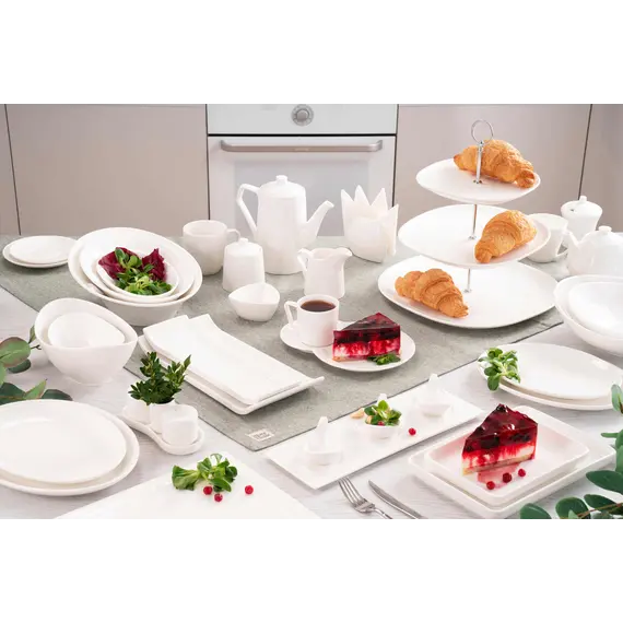 Ardesto Salad bowl, 26 сm, porcelain, white, 7 image