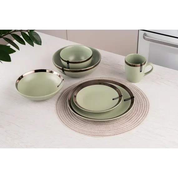 სუპის თასი Ardesto Soup plate Liguria, 20cm, ceramics, green , 5 image - Primestore.ge
