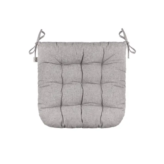 სკამის ბალიში Ardesto Sitpad Oliver, 40x40cm, 100% cotton, filling: 50% holofiber, 50% pp, gray , 4 image - Primestore.ge