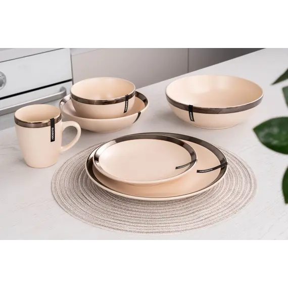 Ardesto Bowl Liguria Cream, 14cm, ceramics, creamy, 4 image