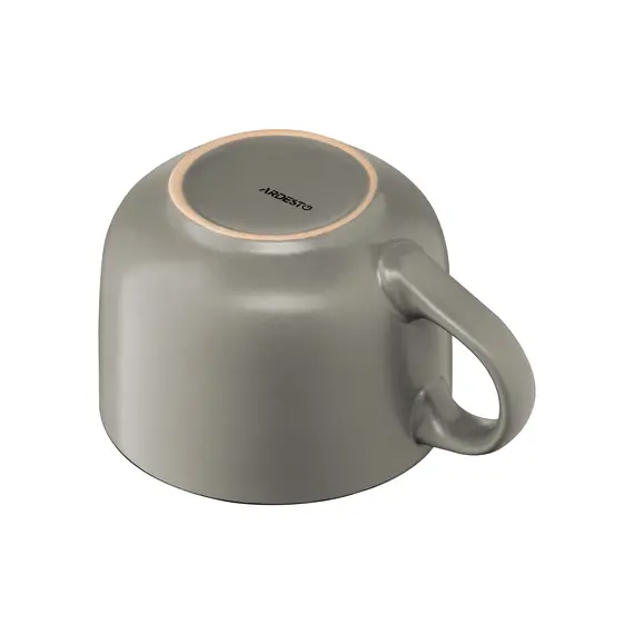 კერამიკის ჭიქა Ardesto Mug Way of life, 550ml, ceramics, gray , 5 image - Primestore.ge