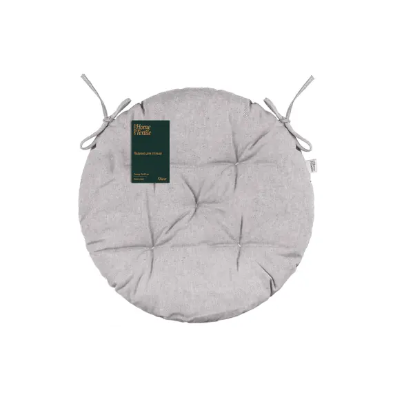 სკამის ბალიში Ardesto Sitpad Oliver, 40cm, 100% cotton, filling: 50% holofiber, 50% pp, gray  - Primestore.ge