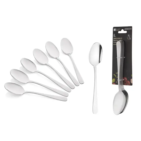 სუფრის კოვზი Ardesto Tablespoons set Black Mars Zenith , 6pcs, stainless steel , 2 image - Primestore.ge