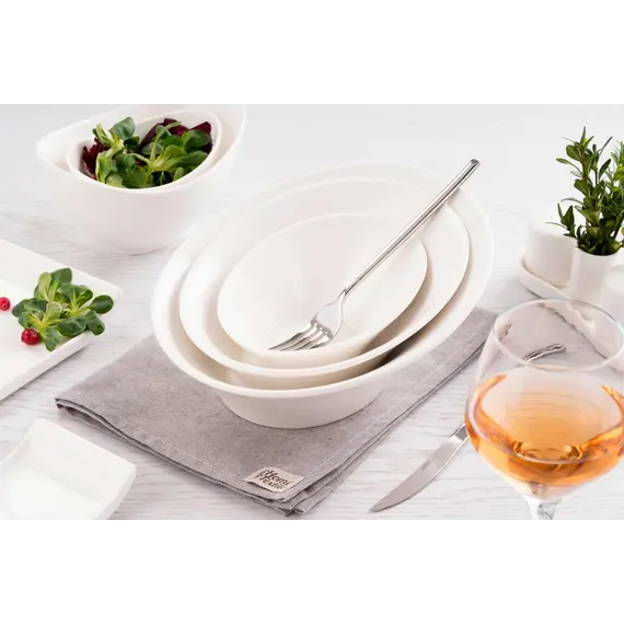 სალათის თასი Ardesto Salad bowl, 25.5 сm, porcelain, white , 4 image - Primestore.ge